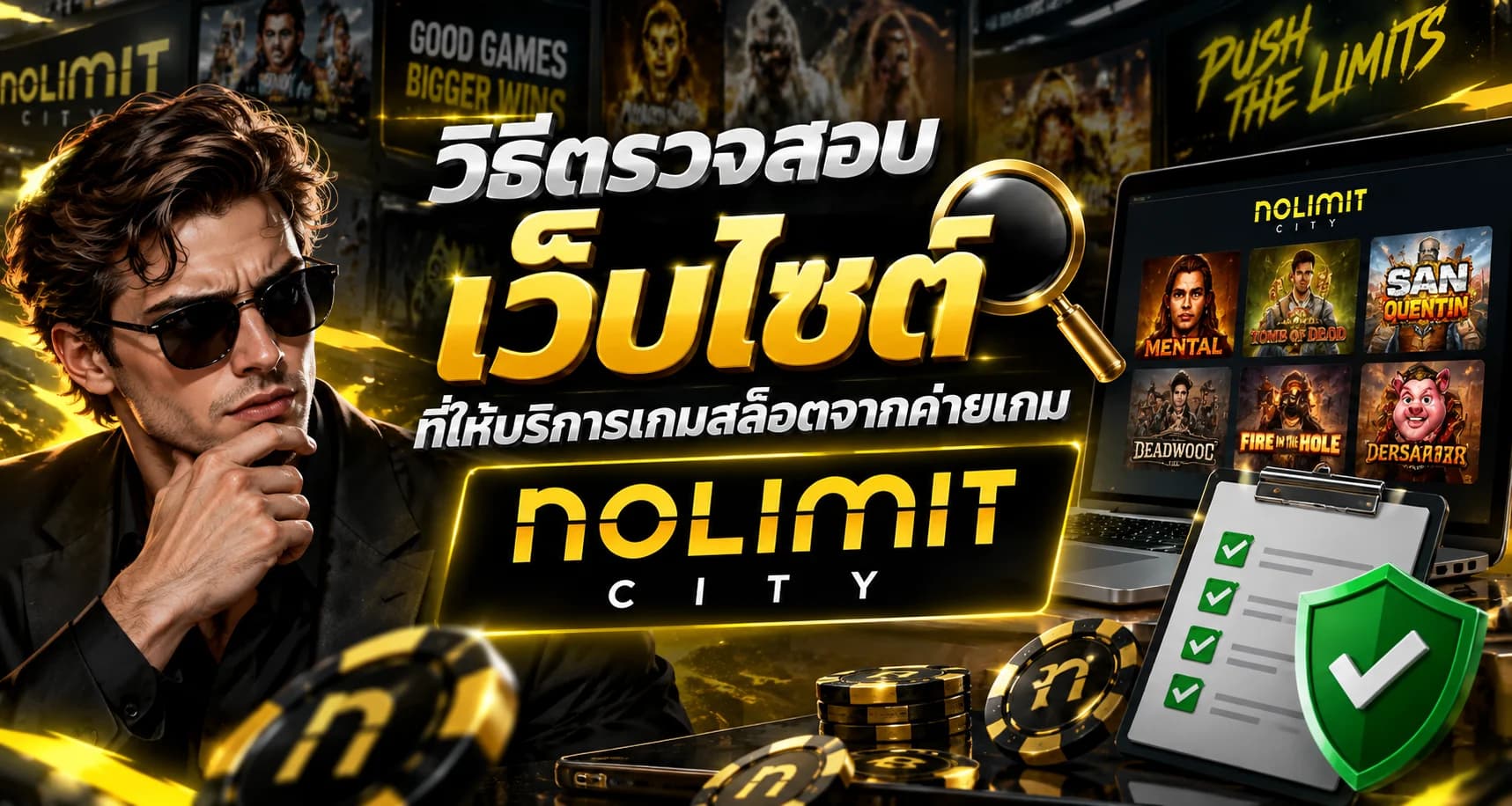 วิธีตรวจสอบเว็บไซต์ที่ให้บริการเกมสล็อตจากค่ายเกม NoLimit City