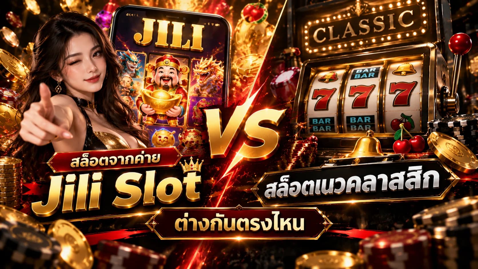 สล็อตจากค่าย Jili Slot vs สล็อตแนวคลาสสิก: ต่างกันตรงไหน
