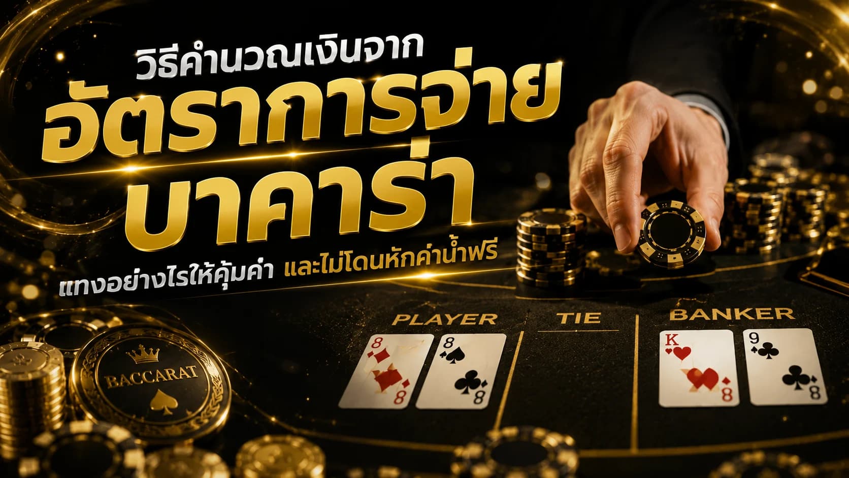 วิธีคำนวณเงินจาก อัตราการจ่าย บาคาร่า แทงอย่างไรให้คุ้มค่า และไม่โดนหักค่าน้ำฟรี