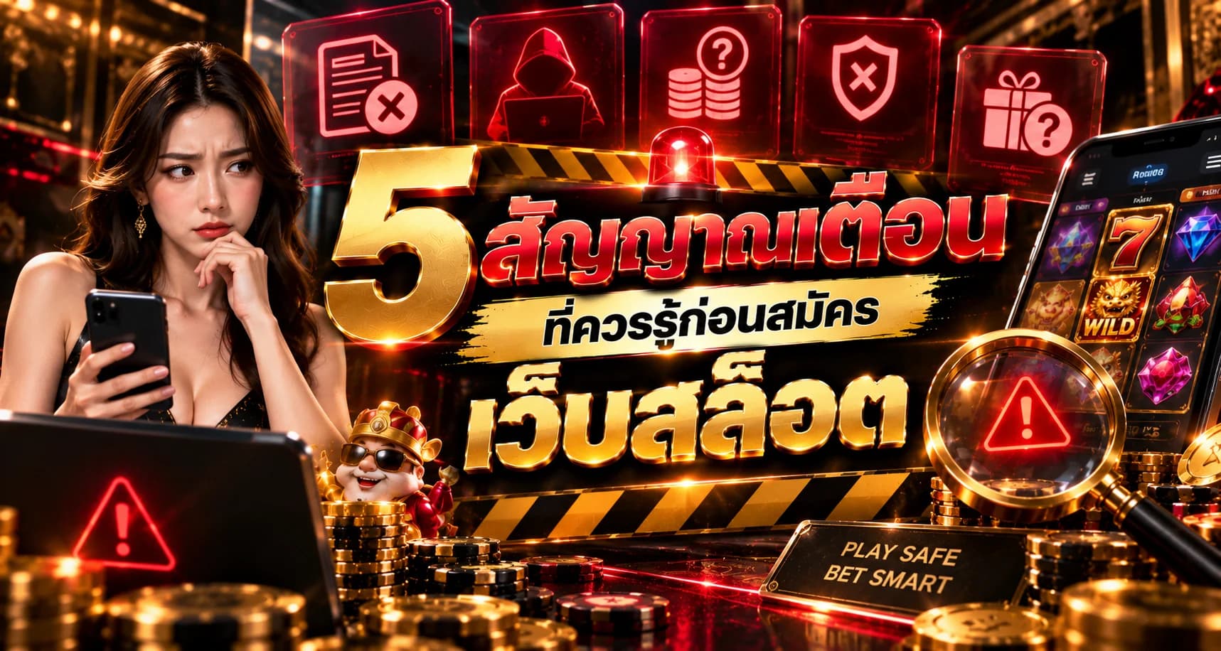 5 สัญญาณเตือนที่ควรรู้ก่อนสมัครเว็บสล็อต