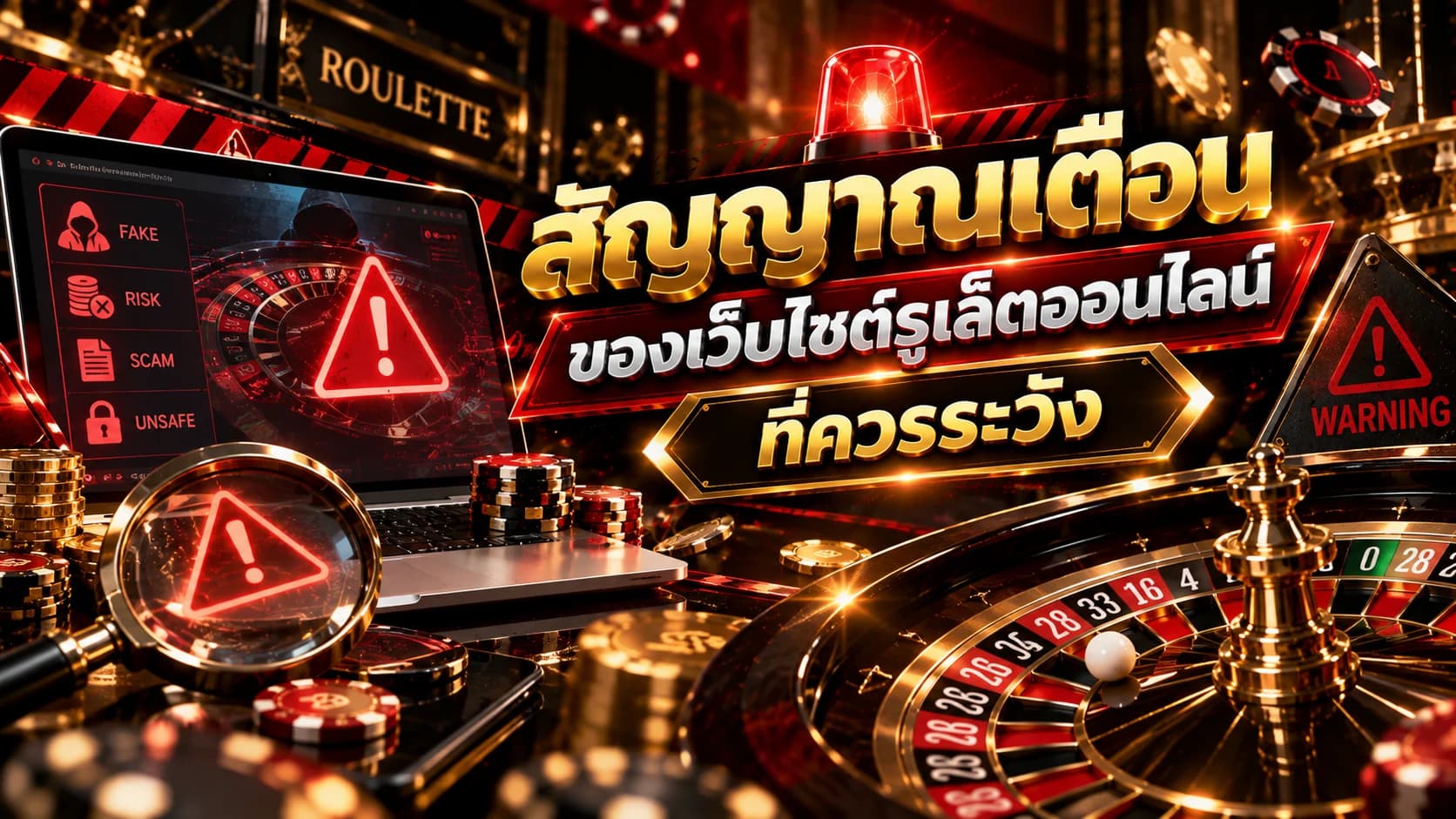 สัญญาณเตือนของเว็บไซต์รูเล็ตออนไลน์ที่ควรระวัง