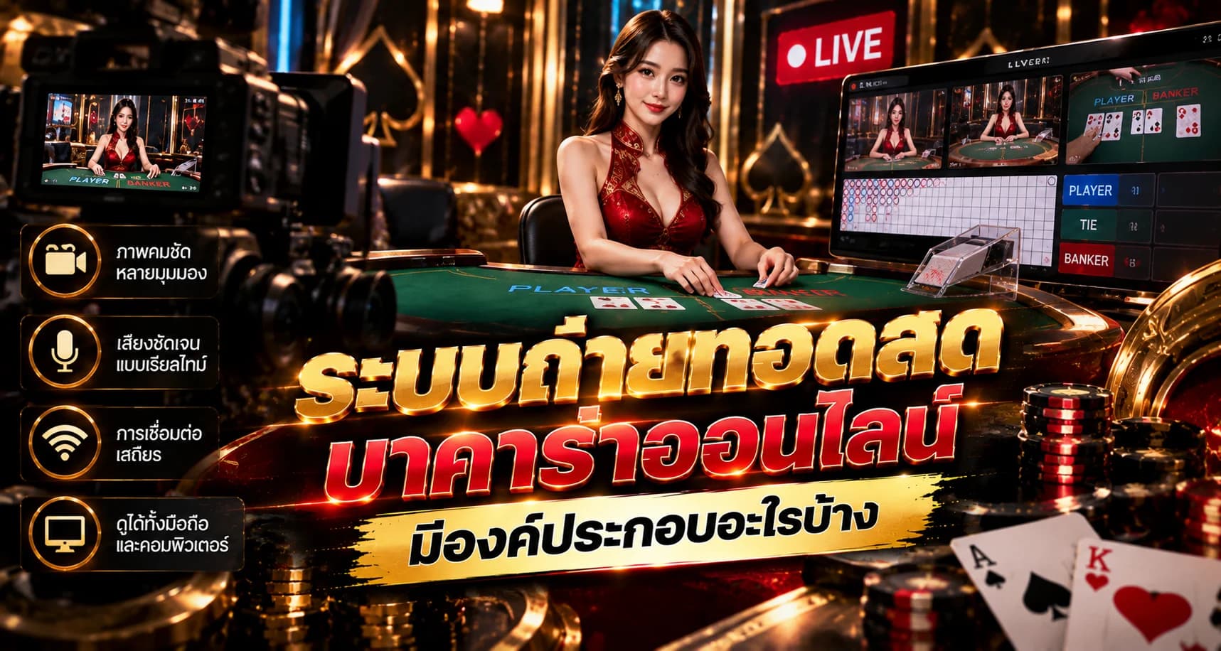 ระบบถ่ายทอดสดบาคาร่าออนไลน์มีองค์ประกอบอะไรบ้าง
