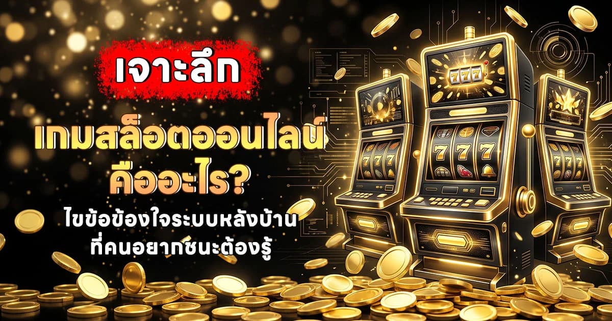 เจาะลึก เกมสล็อตออนไลน์ คืออะไร? ไขข้อข้องใจระบบหลังบ้านที่คนอยากชนะต้องรู้