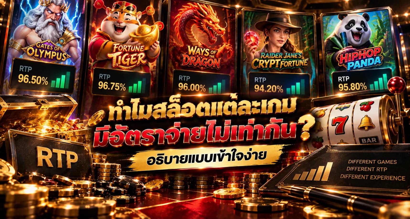 ทำไมสล็อตแต่ละเกมมีอัตราจ่ายไม่เท่ากัน? อธิบายแบบเข้าใจง่าย
