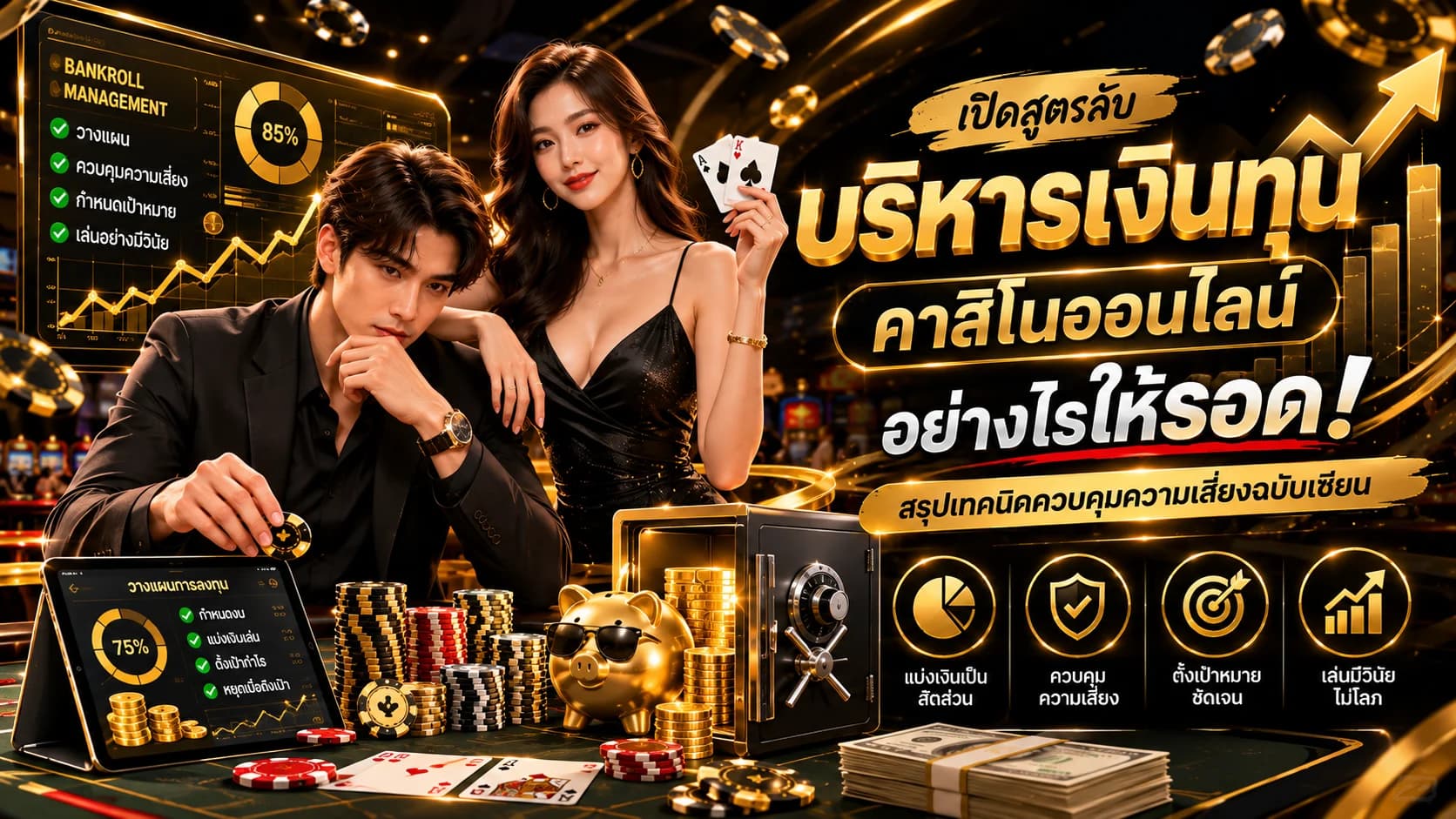 เปิดสูตรลับ บริหารเงินทุน คาสิโนออนไลน์ อย่างไรให้รอด สรุปเทคนิคควบคุมความเสี่ยงฉบับเซียน