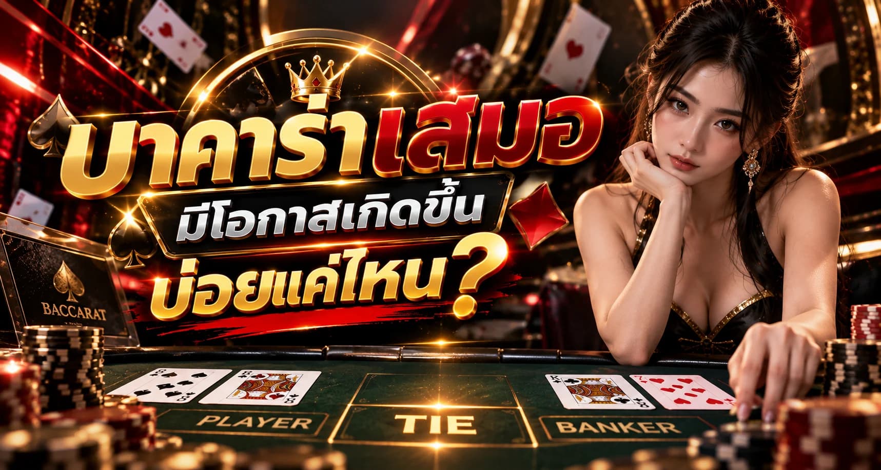 บาคาร่าเสมอมีโอกาสเกิดขึ้นบ่อยแค่ไหน? เจาะลึกสถิติและความน่าจะเป็น