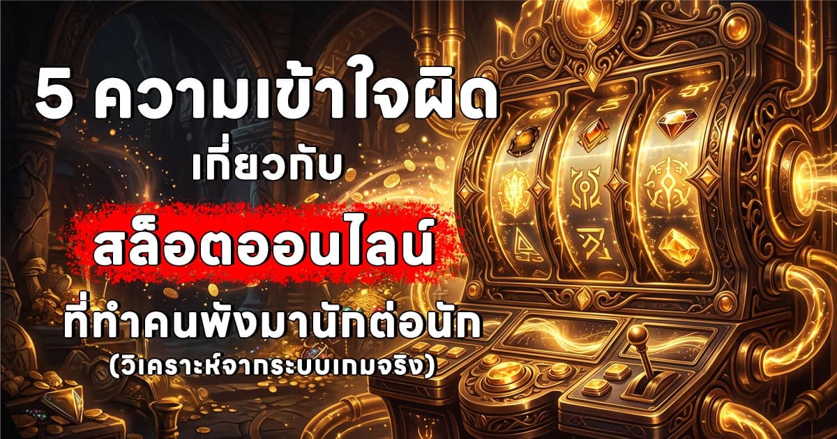 5 ความเข้าใจผิดเกี่ยวกับสล็อตออนไลน์ ที่ทำคนพังมานักต่อนัก (วิเคราะห์จากระบบเกมจริง)