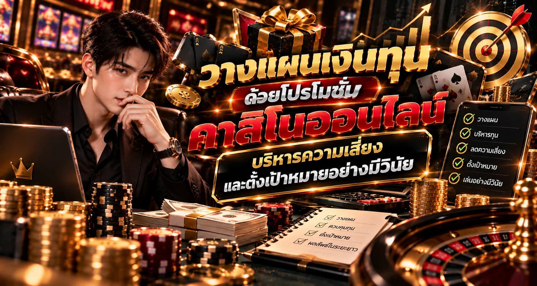 วางแผนเงินทุนด้วยโปรโมชั่น คาสิโนออนไลน์ บริหารความเสี่ยงและตั้งเป้าหมายอย่างมีวินัย