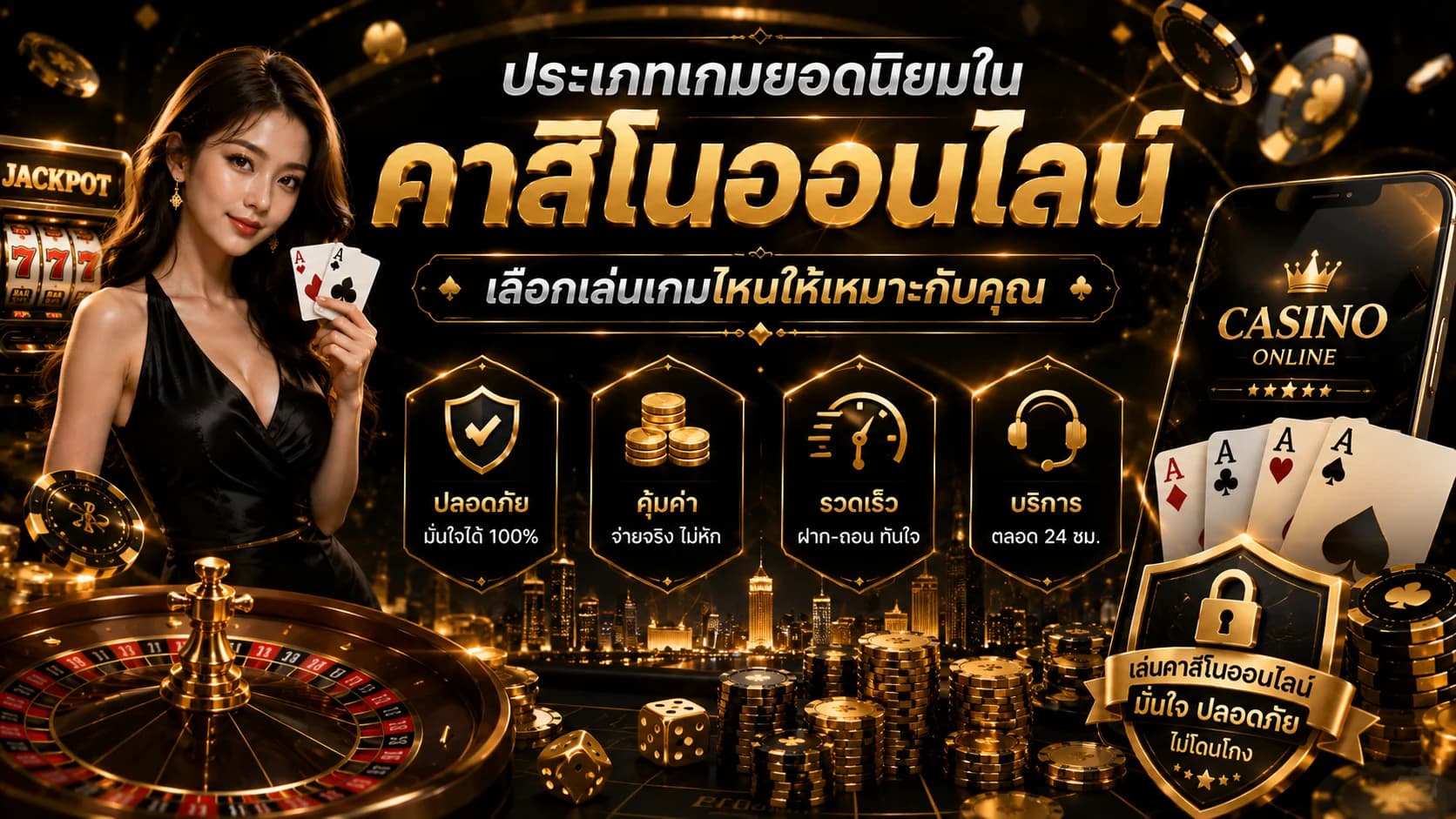 ประเภทเกมยอดนิยมใน คาสิโนออนไลน์ เลือกเล่นเกมไหนให้เหมาะกับคุณ