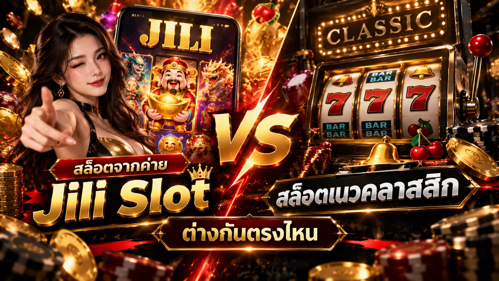สล็อตจากค่าย Jili Slot vs สล็อตแนวคลาสสิก