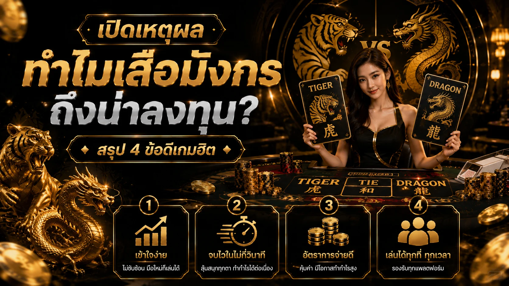 เปิดเหตุผล ทำไมเสือมังกรถึงน่าลงทุน สรุป 4 ข้อดีเกมฮิต