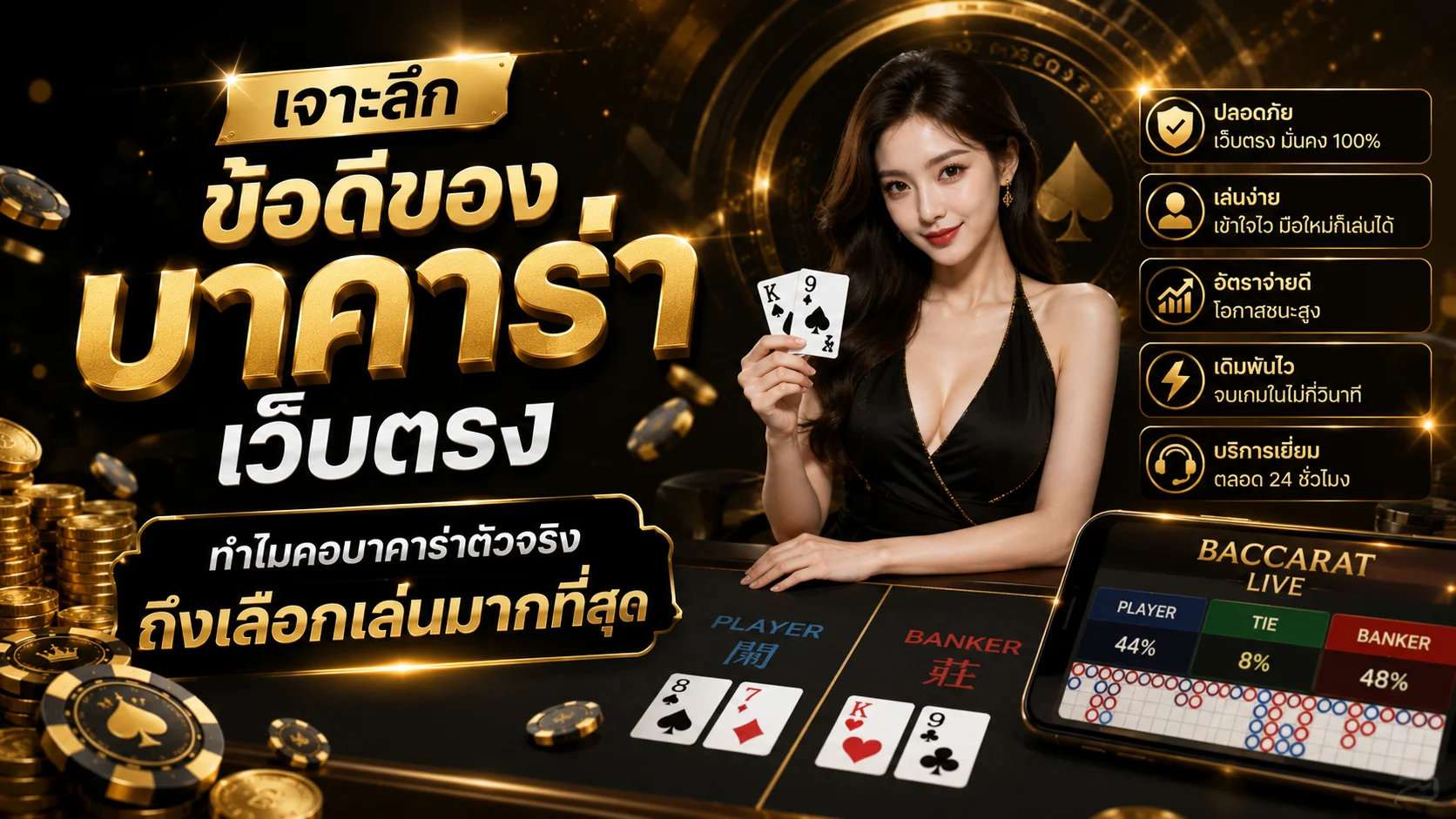 ข้อดีของ บาคาร่าเว็บตรง