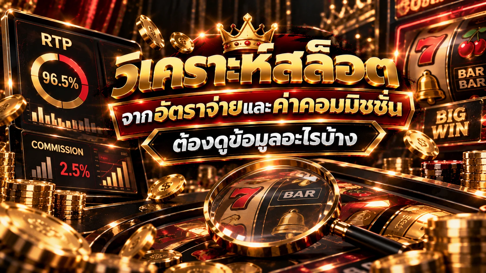 วิเคราะห์สล็อต อัตราจ่ายและค่าคอมมิชชั่น